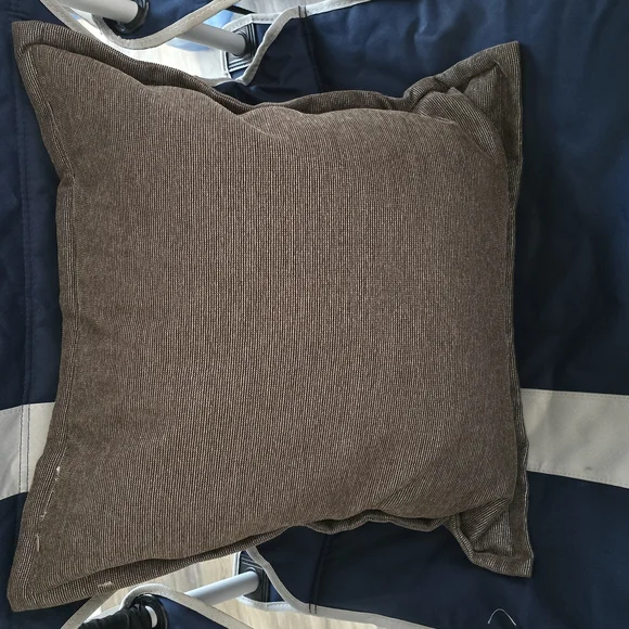 Brown Accent Pillow w/ Piped Edges,Free Shipping - Picture 3 of 3